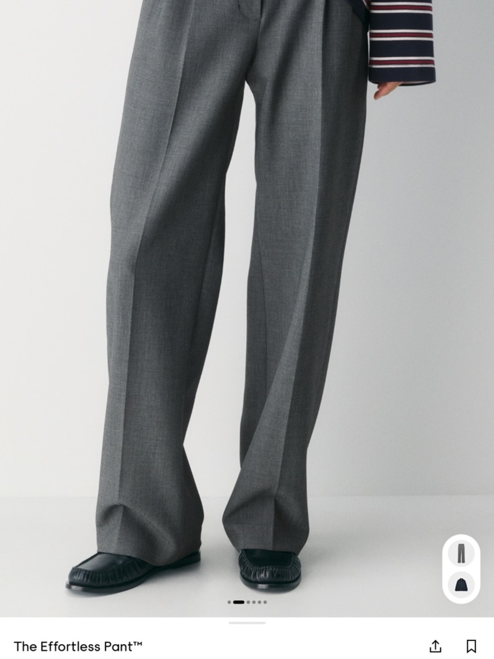 Aritzia The Effortless Pant™ in charcoal gray